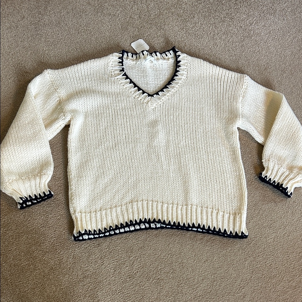 NWT Altar’d state cream knitted thick heavy sweater - Picture 2 of 4